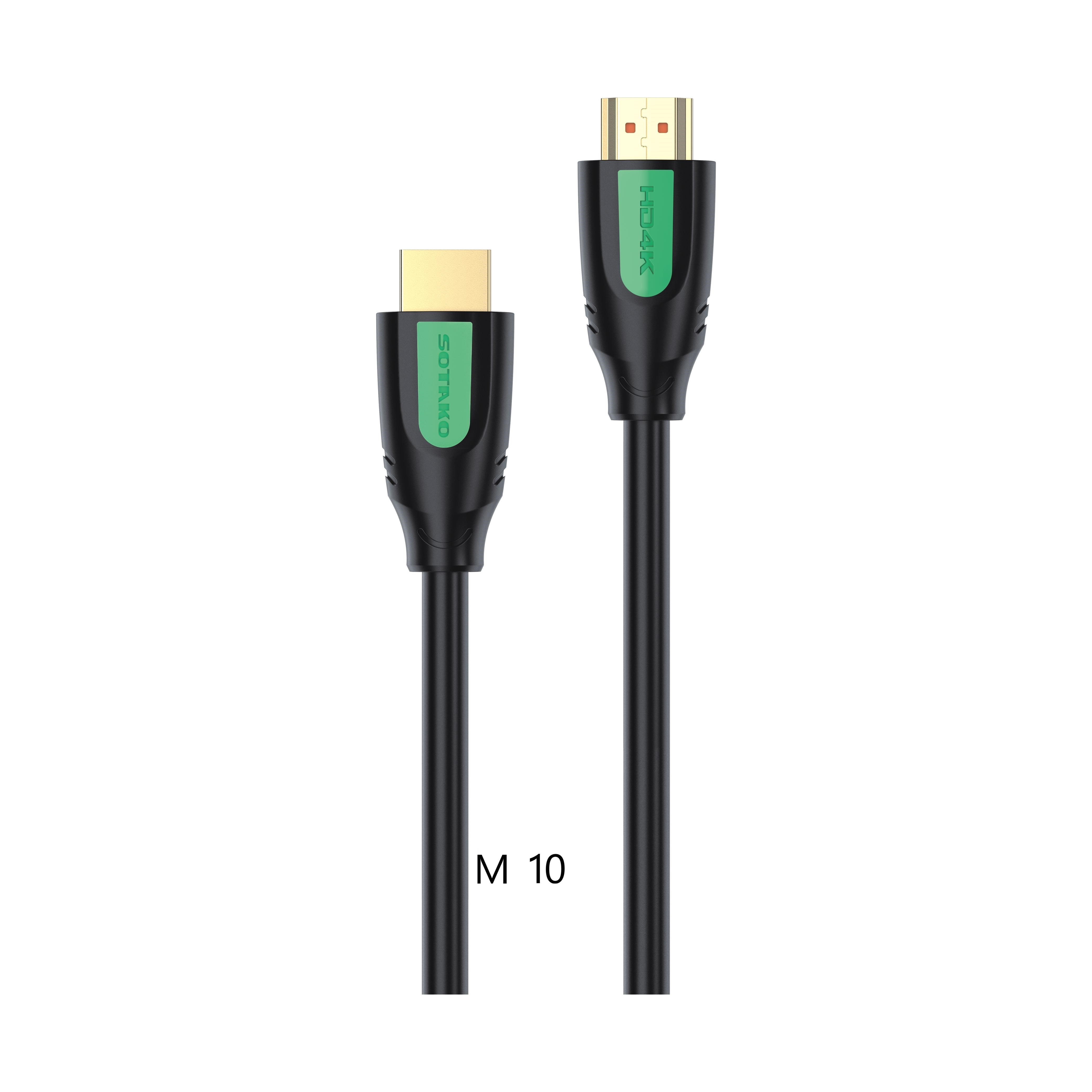 کابل HDMI حرفه‌ای SOTAKO مدل ST-HD401 – انتقال تصویر 4K، پشتیبانی از HDR و مناسب برای گیم، تلویزیون و سیستم‌های صوتی -10متر